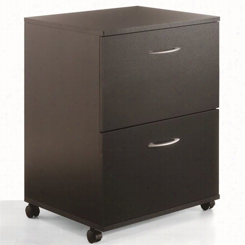 Nexera 6093 Essentials 2 Drawers Mobile Filing Cabinet In Blac