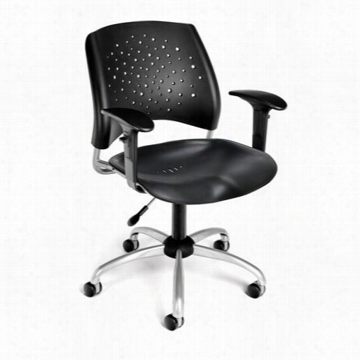 Ofm 326-p-aa3 Stars Swivel Plastic Chair With Arms