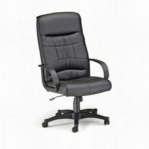 Ofm 507-lx-t Encore Series Leatherette High-back Chair In Blac