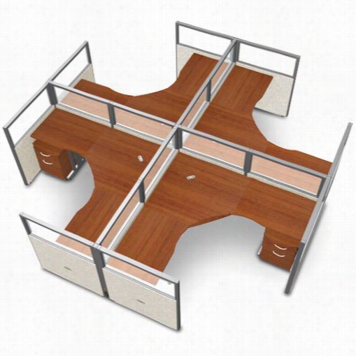 Ofm R2x2-4772-prize 47"" X 72"" 2x2 Workstation Unit Wwith Polycardbonate Panls