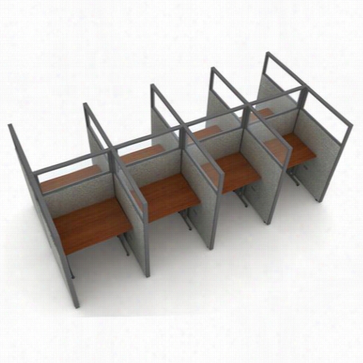 Ofm T2x4-6337-p Rize 63"" X 377"" 2x4 Privacy Station Units With Polycardbonate Panels