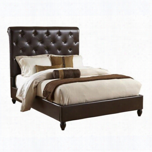Pri1 886-270-1886-271 Sleigh Nailhead Upholstered King Bed