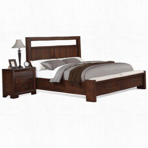 Riverside 75870-75873-75872 Riata Queen Bed With Storagefootboard