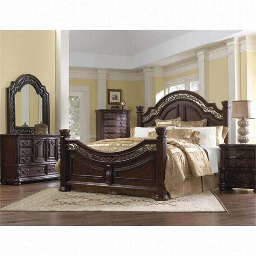 Samuell Awrence 3530-270-3530-271-3530-406 San Marino California King Bed In Sanibel Veneer