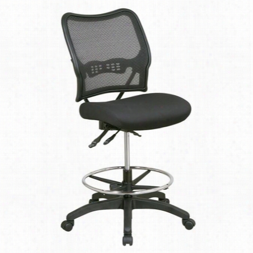 Space Seating  13-37n30d 13  Series Deluxe Air Grid Bac K Drafting Chair With Black Mesh Seat And Dual Function