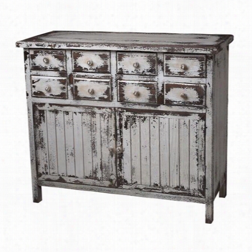 S Terling Industries 18-1023 Chest I Nheavily Distressed White