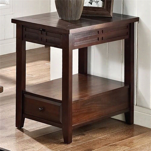 Steve Silver Cl200ec Crestline Chairside End Table In Mocha Cgerry