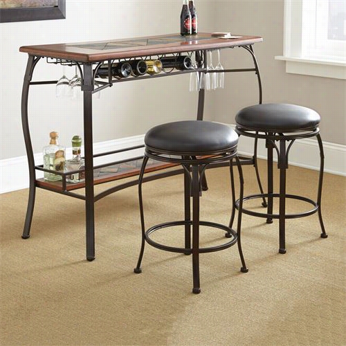 Steve Silvery Dk3000 Dakota3 Pack Home Bar And Stools Set