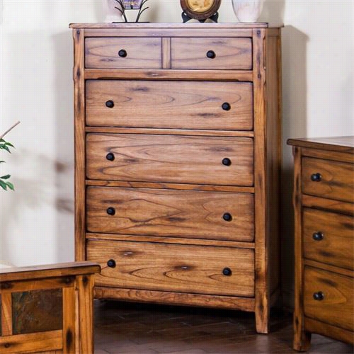 Sunny Desighs  2333ro-c Sedona Petite Chest In Rustic Oak