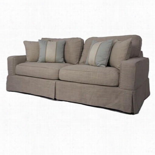 Sunset Trading Su-108500sc-4666082 Americana Sofa Sli Cover Set In Linen