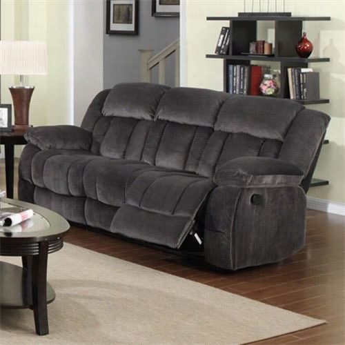 Sunset Trading Su-ln550-305 Madison Reclining Sofa In Charcoal Blue/gray