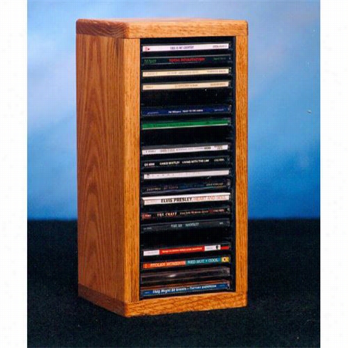 The Wood Shed 109-1 Solid Oak Desktop Or Shelf Cd Cabinet