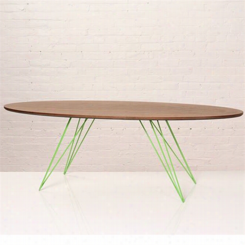 Tronkk Design  Wil_cof_wal_thin_ovl_gn Williams Small Thinn Oval Coffee Table