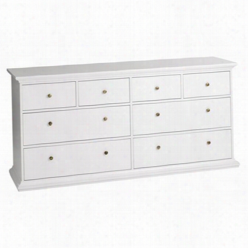 Tvvilum 703074 Sonoma 8 Drawrr Double Dresser Ni White