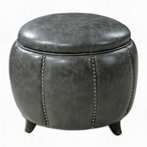 Utter Most  23187 Linford Round Storage Ottoman