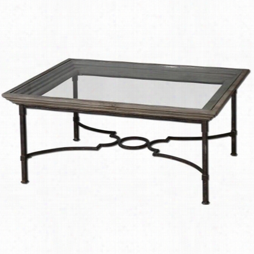 Greatest 24291 Huxley Wooden Coffee Table In Weathered Iron