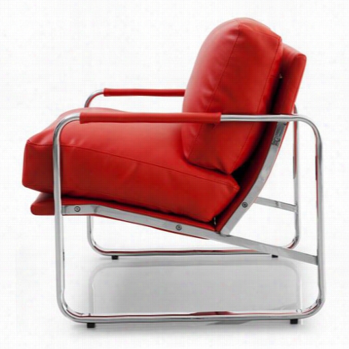 Whiteline Modern Living Ch1071p Mai Chrome Frame Leatherette Chair