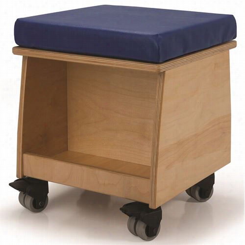 Whitney Brothers Wb0096 Rolling Teacher Stool In Natural Uv