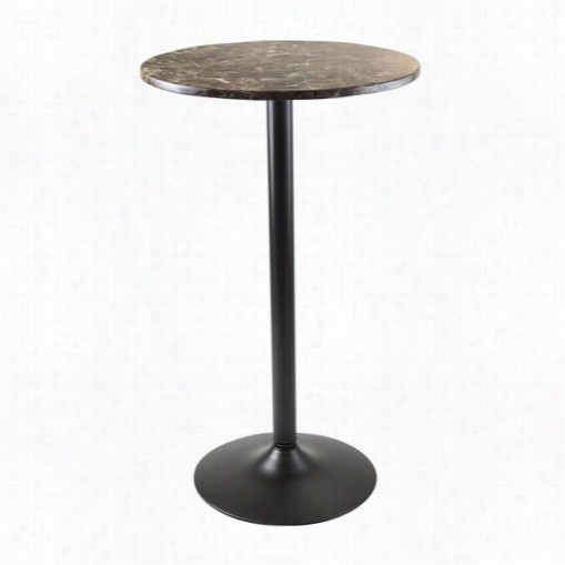 Winsome 76124 Cora Round Pub Table In  Black