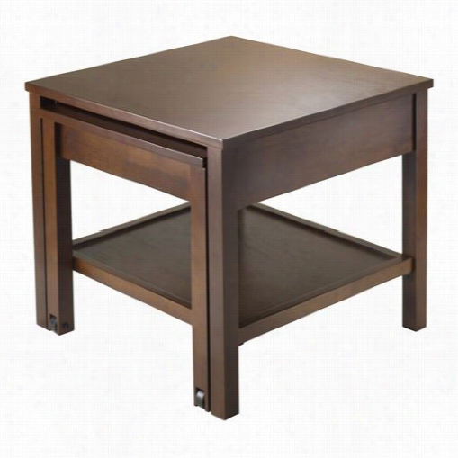 Wiinsome 4818 Brandon Expandable E Nd Table In Antique Walnut