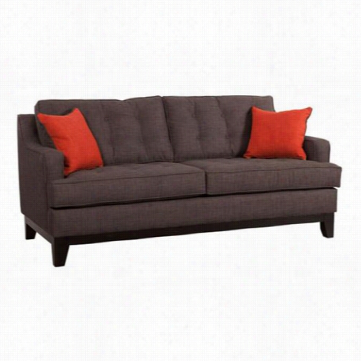 Zuo 100174 Chicago Sofa In Charcoal/burnt Orange