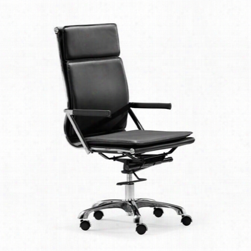 Zuo 215231 Lider Plus High Back Office Chair In Black