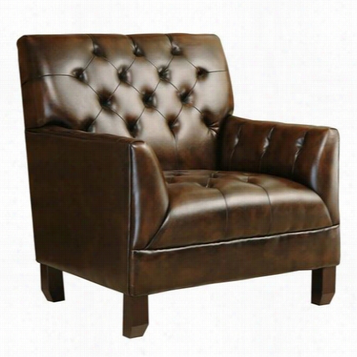 Abbyson Living Vs-195-brn-1 Revello Hand Rubbed Bonded Leather Armchair