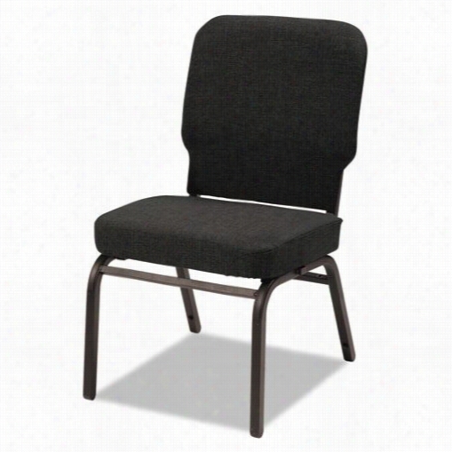 Alera Alebt661 Oversize Stack Chair In Black Fabric Upholstery - 2/carton