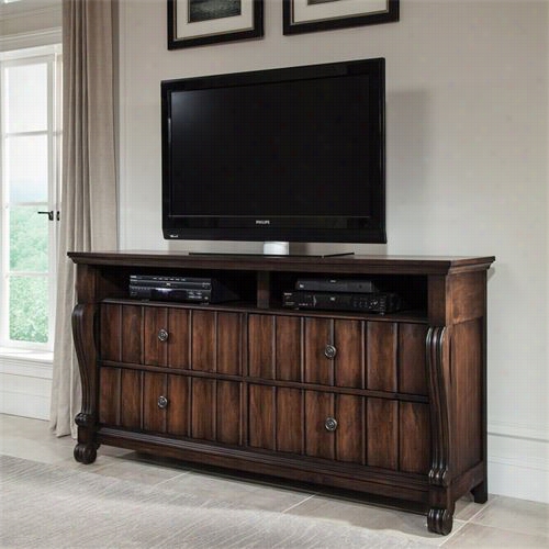 Amerian Woocd Rafters 8600-232 High Society Entertaimentchest In Walnut