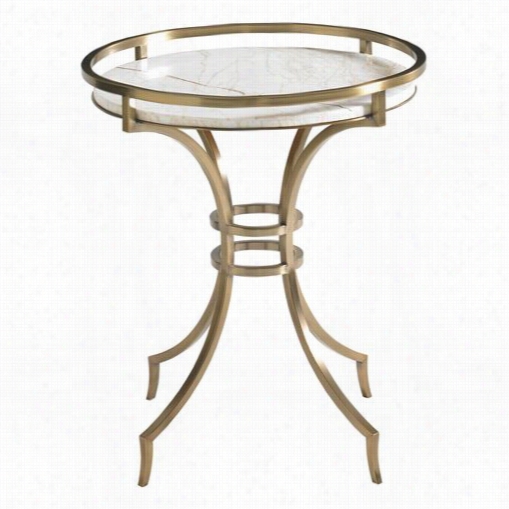 Aquarius 4211-801 Onyx Accent Table In Ancient Rarity Gold