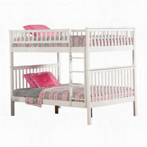 Atlantic Furniture Ab56502  Wo Dland Fuull Over Full Bunk Bed