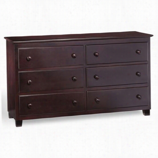 Atlantic Furniture C-68651 Atlantic 6 Drawer Dresser