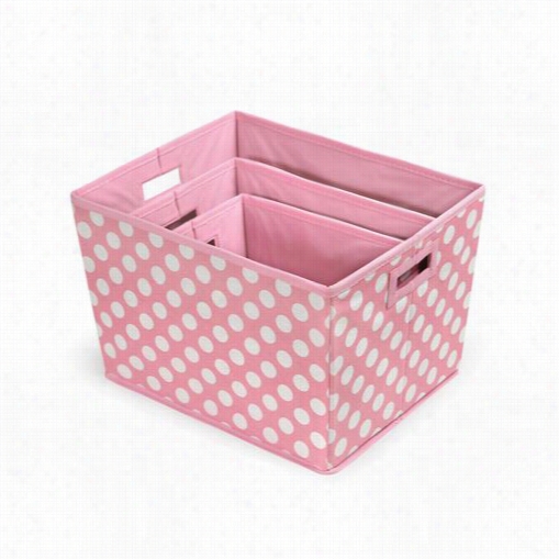 Badger Baskets 0094 Nesting Trqpezoid 3 Basket Set With Polka Dots