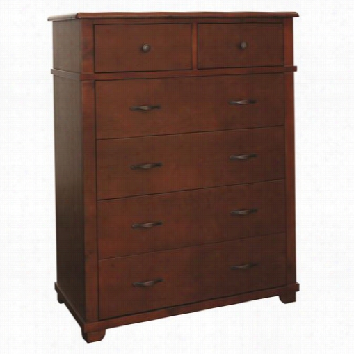 Bolton Furniture 8411700 Woodridge 2/4 6 Drawer Chest In Chestnut