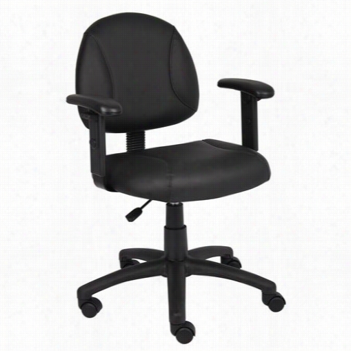 Boss Office Products B306 Posture Chair In Black With Adjustable Arms