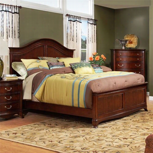Brown Rogres Dixson Lc837-155-lc837-156-lc837-157 Avalon King Panel Bed In Cherry