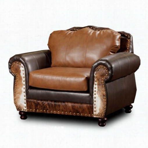 Chels Eea Home Furniture 15 5834 Denver Chair In Tempe Chestnut/tempe Wanlut Medium Brindle Trim