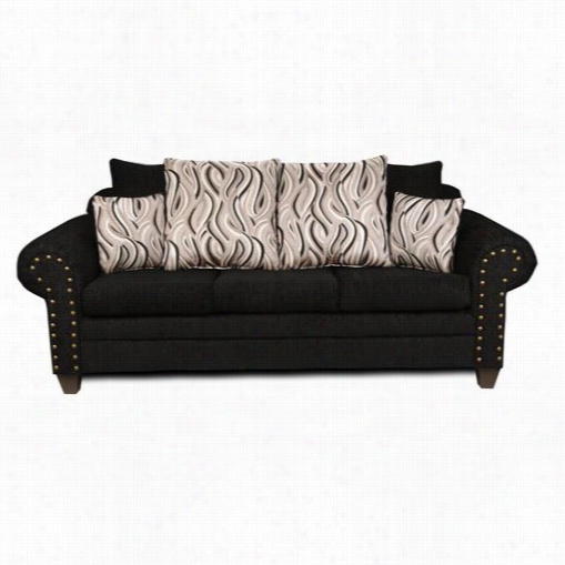 Chelsea Home Furniture 293575-s Amanda Sofa In Delray Black/jazzy Granite