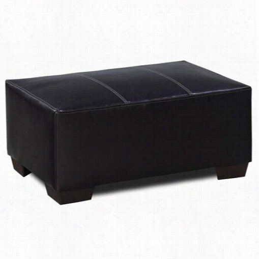 Chelsea Home Furntiure 42850-02 Clint Jefferson Black Ottoman