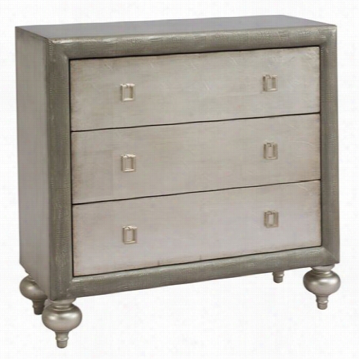 Coawt To Coast 67419 Three Drawer Chest In Keith Burnished Silver