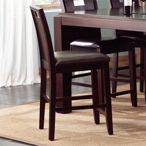 Coaster Furniture 102949 Prewitt Counte R Height Stool With Upholstered Seat In Dark Espresso - Set Of 2