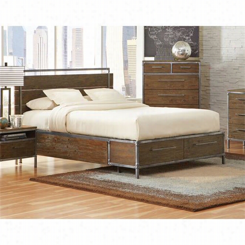 Coaster Firniture 203801q Arcadia  Queen Bed In Weayhered Acacia