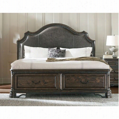 Coaster Furniture 204040ke C Arlsbad Eas Ther King Upholstered Storage Bed In Dark Brown
