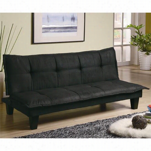 Coaster Furniture 300238 Casual Padded Convertible Sofa Bed In Black