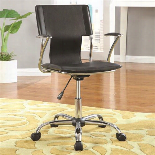 Coaster Furniture 800207 Cojtemporary Adjustable Height Black Task Chair