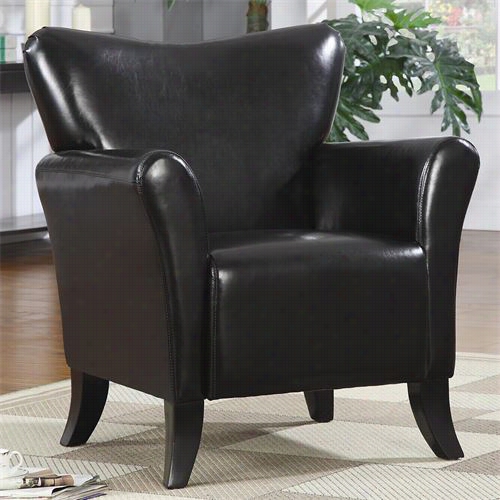 Coaster Furniture 900253 Vinyl Upholtered Chair In Black Vinyl