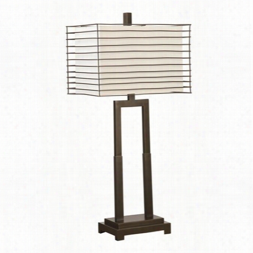 Coaster  Furniture 901530 Conemporary Table Lamp With Exterior Metsl Frame In B Lack