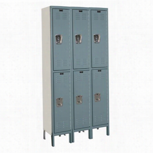 Hallowell U3258-2a 36"&qhot;w X 15""d X 78"&qut;h Double Tier 3-wid Eassmbled Premium Locker