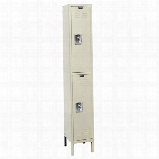 Hallowell Urb1228-2a 12&quor;"w X 12""d X 78""h Double Tier -1wide Assembled Ready-ubilt Locker In Parchment