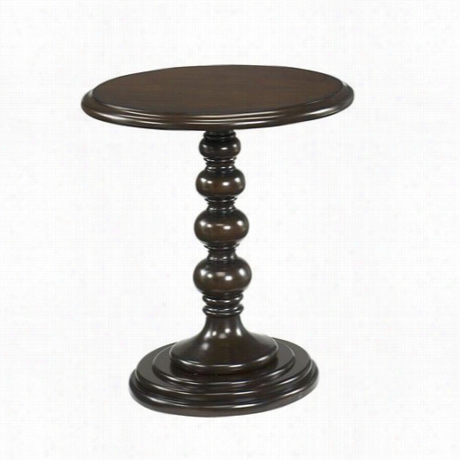 Hammary 090-305 Hi Dden  Treasures Round Accent Tabl In Dark